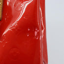LOUIS VUITTON Monogram Vernis Reade PM Hand Bag Red Rouge M91088 LV Auth LNZ297-10