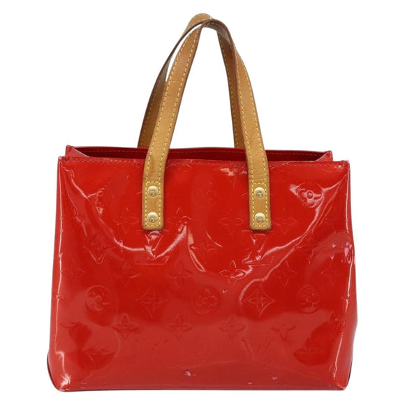 LOUIS VUITTON Monogram Vernis Reade PM Hand Bag Red Rouge M91088 LV Auth LNZ297