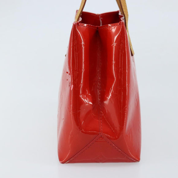 LOUIS VUITTON Monogram Vernis Reade PM Hand Bag Red Rouge M91088 LV Auth LNZ297