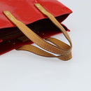 LOUIS VUITTON Monogram Vernis Reade PM Hand Bag Red Rouge M91088 LV Auth LNZ297-7