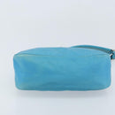 PRADA Shoulder Bag Nylon Light Blue Silver Auth LNZ298-5