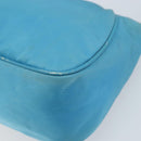 PRADA Shoulder Bag Nylon Light Blue Silver Auth LNZ298-9
