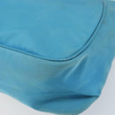 PRADA Shoulder Bag Nylon Light Blue Silver Auth LNZ298-16
