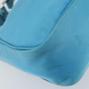 PRADA Shoulder Bag Nylon Light Blue Silver Auth LNZ298-17