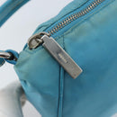 PRADA Shoulder Bag Nylon Light Blue Silver Auth LNZ298-18