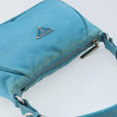PRADA Shoulder Bag Nylon Light Blue Silver Auth LNZ298-6