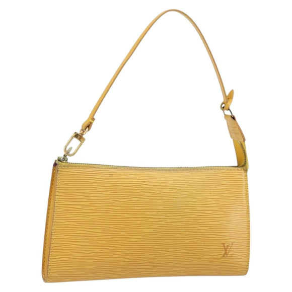 LOUIS VUITTON Epi Pochette Accessoires Pouch Yellow M52949 LV Auth LNZ299