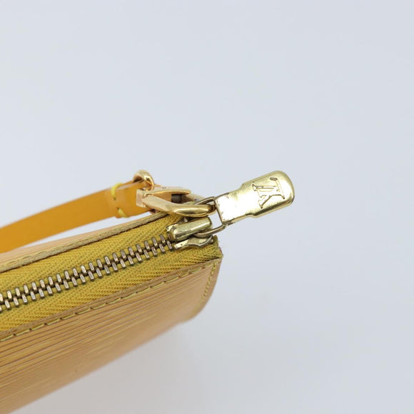 LOUIS VUITTON Epi Pochette Accessoires Pouch Yellow M52949 LV Auth LNZ299