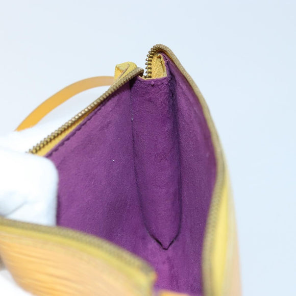 LOUIS VUITTON Epi Pochette Accessoires Pouch Yellow M52949 LV Auth LNZ299