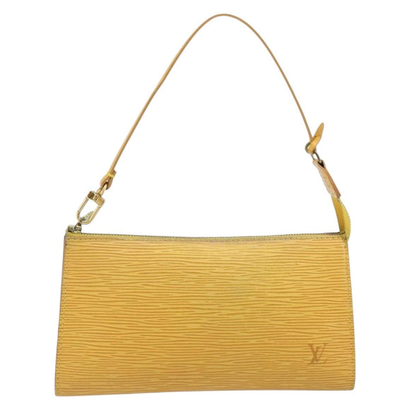 LOUIS VUITTON Epi Pochette Accessoires Pouch Yellow M52949 LV Auth LNZ299