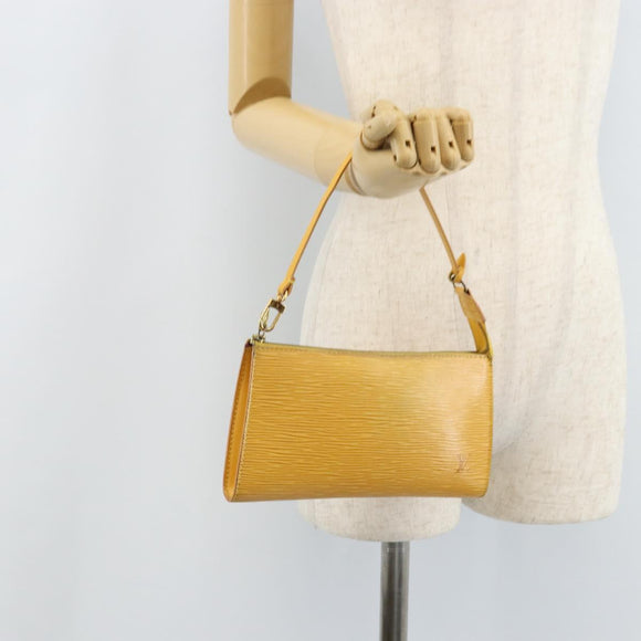 LOUIS VUITTON Epi Pochette Accessoires Pouch Yellow M52949 LV Auth LNZ299