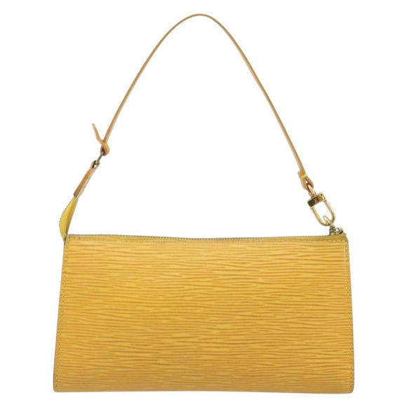 LOUIS VUITTON Epi Pochette Accessoires Pouch Yellow M52949 LV Auth LNZ299
