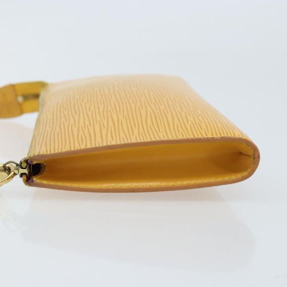 LOUIS VUITTON Epi Pochette Accessoires Pouch Yellow M52949 LV Auth LNZ299