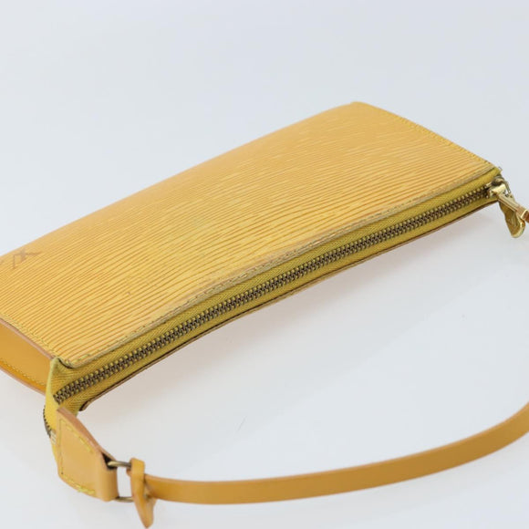 LOUIS VUITTON Epi Pochette Accessoires Pouch Yellow M52949 LV Auth LNZ299