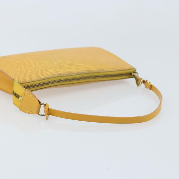 LOUIS VUITTON Epi Pochette Accessoires Pouch Yellow M52949 LV Auth LNZ299