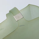 CHANEL Tote Bag Rubber Green CC Auth LNZ300-14