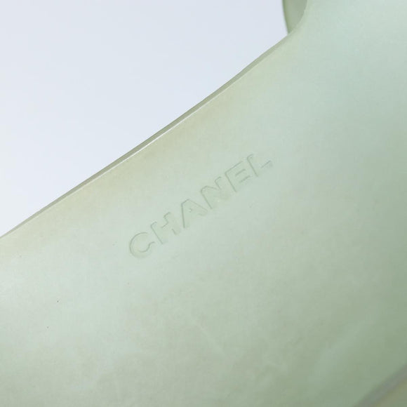 CHANEL Tote Bag Rubber Green CC Auth LNZ300