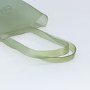 CHANEL Tote Bag Rubber Green CC Auth LNZ300-7