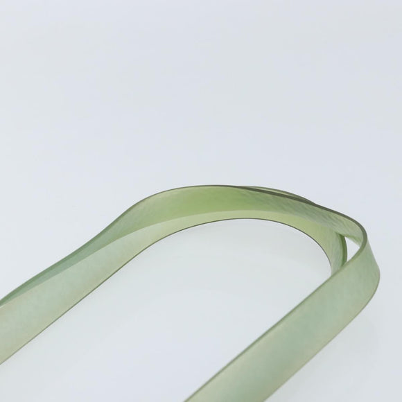 CHANEL Tote Bag Rubber Green CC Auth LNZ300