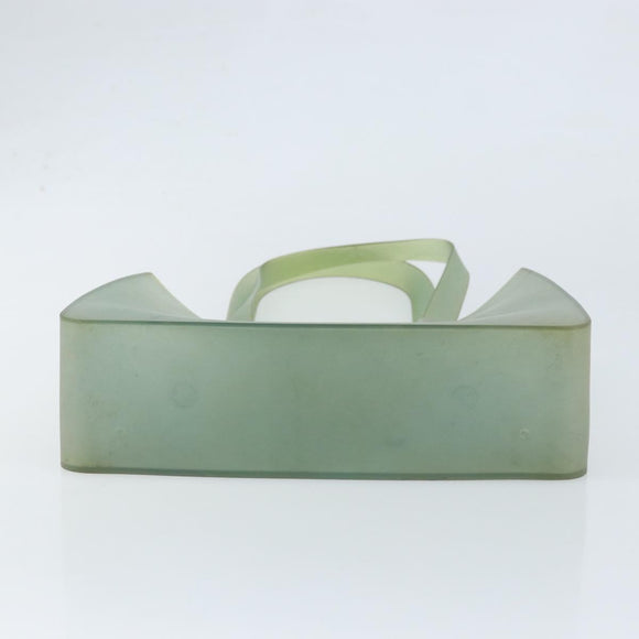 CHANEL Tote Bag Rubber Green CC Auth LNZ300