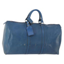 LOUIS VUITTON Epi Keepall 50 Boston Bag Blue M42965 LV Auth LNZ303-1