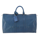 LOUIS VUITTON Epi Keepall 50 Boston Bag Blue M42965 LV Auth LNZ303-13