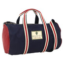 GUCCI Sherry Line Hand Bag Nylon 2way Navy Red 189657 Auth LNZ304-1