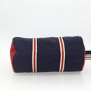 GUCCI Sherry Line Hand Bag Nylon 2way Navy Red 189657 Auth LNZ304-5
