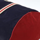 GUCCI Sherry Line Hand Bag Nylon 2way Navy Red 189657 Auth LNZ304-16