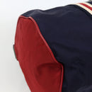 GUCCI Sherry Line Hand Bag Nylon 2way Navy Red 189657 Auth LNZ304-17