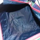 GUCCI Sherry Line Hand Bag Nylon 2way Navy Red 189657 Auth LNZ304-21