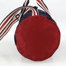 GUCCI Sherry Line Hand Bag Nylon 2way Navy Red 189657 Auth LNZ304-4