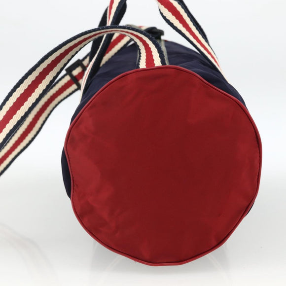 GUCCI Sherry Line handtas Nylon 2-weg Marine Rood 189657 Auth LNZ304