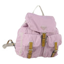 PRADA Backpack Nylon Pink Silver Auth LNZ309-1
