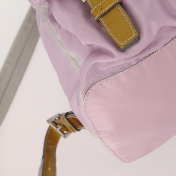 PRADA Backpack Nylon Pink Silver Auth LNZ309