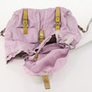 PRADA Backpack Nylon Pink Silver Auth LNZ309-9