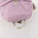 PRADA Backpack Nylon Pink Silver Auth LNZ309-6