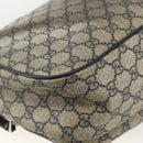 GUCCI GG Supreme Shoulder Bag PVC Navy Silver 246881 Auth LNZ310-13