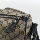GUCCI GG Supreme Shoulder Bag PVC Navy Silver 246881 Auth LNZ310-14