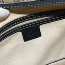 GUCCI GG Supreme Shoulder Bag PVC Navy Silver 246881 Auth LNZ310-15