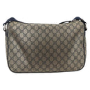 GUCCI GG Supreme Shoulder Bag PVC Navy Silver 246881 Auth LNZ310-3