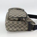 GUCCI GG Supreme Shoulder Bag PVC Navy Silver 246881 Auth LNZ310-5