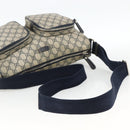 GUCCI GG Supreme Shoulder Bag PVC Navy Silver 246881 Auth LNZ310-7