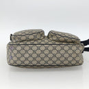 GUCCI GG Supreme Shoulder Bag PVC Navy Silver 246881 Auth LNZ310-9
