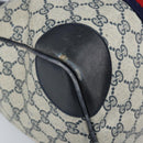 GUCCI GG Supreme Sherry Line Boston Bag PVC Navy Gold Auth LNZ314-16