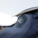 GUCCI GG Supreme Sherry Line Boston Bag PVC Navy Gold Auth LNZ318-12