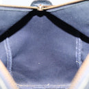 GUCCI GG Supreme Sherry Line Boston Bag PVC Navy Gold Auth LNZ318-17