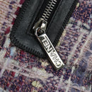 CHANEL Chain Camelia Shoulder Bag Tweed Purple Silver CC Auth LNZ320SAv-20