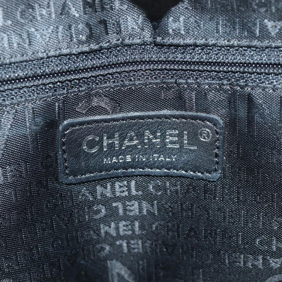 CHANEL Chain Camelia Shoulder Bag Tweed Purple Silver CC Auth LNZ320SAv