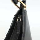 GUCCI Bamboo Shoulder Bag Leather Black Gold 001 3006 Auth LNZ326-10